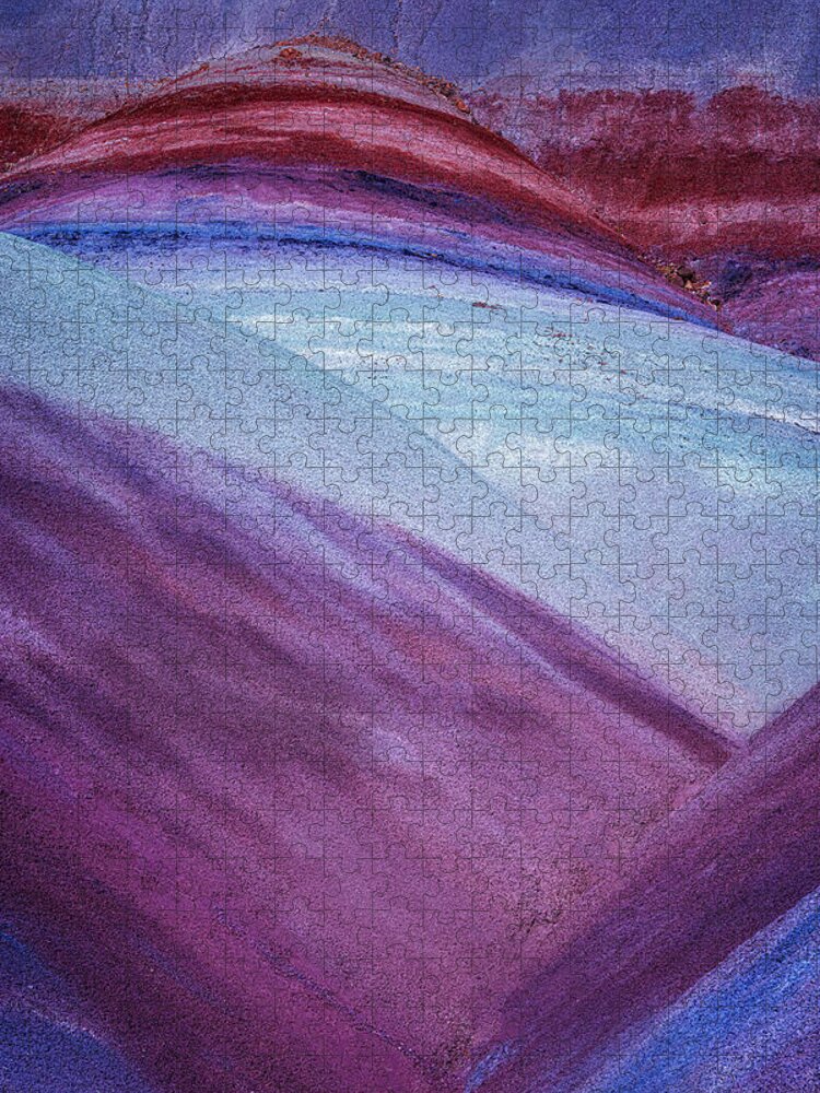 Bentonite Jigsaw Puzzle featuring the photograph Bentonite Hills Aerial UT by Susan Candelario