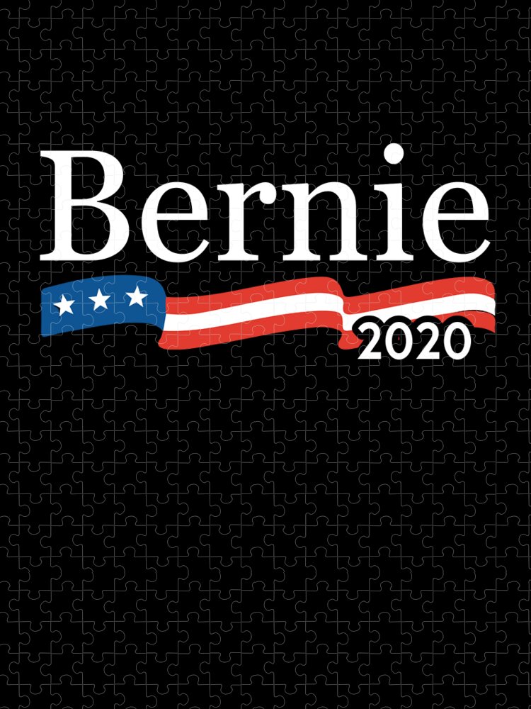 Cool Jigsaw Puzzle featuring the digital art Bernie For President 2020 by Flippin Sweet Gear