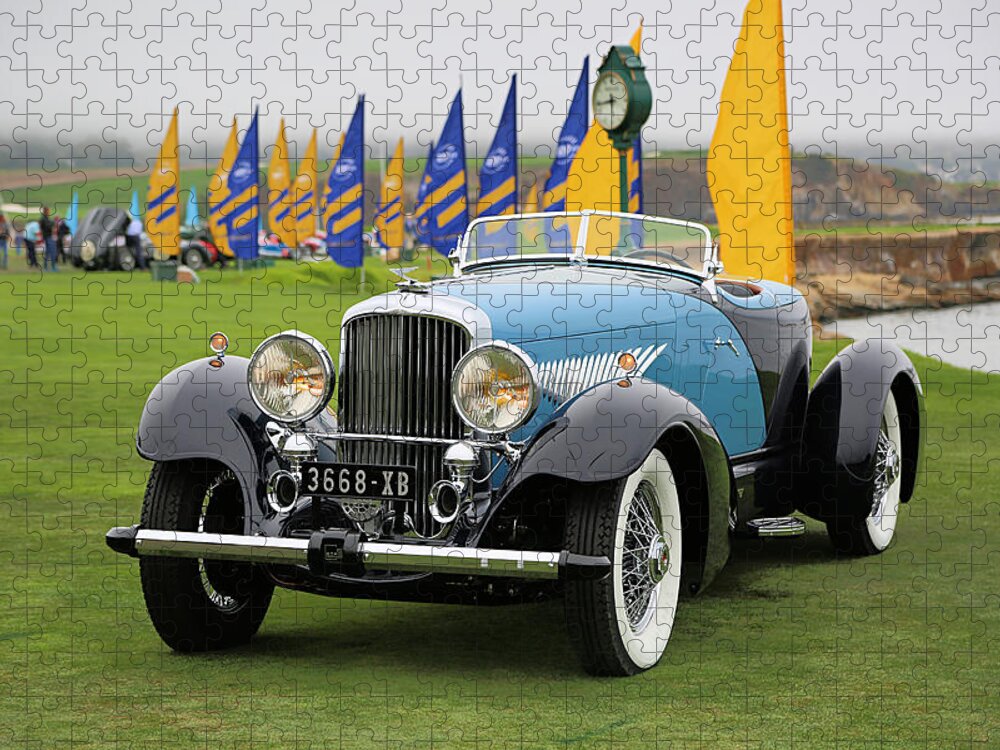 Duesenberg Jigsaw Puzzle featuring the photograph Best of Show Duesenberg at Pebble Beach by Steve Natale