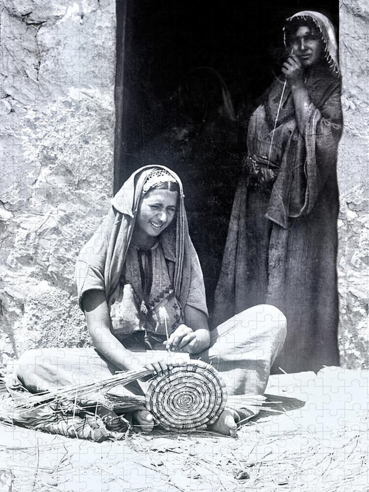 Bethlehem Jigsaw Puzzle featuring the photograph Bethlehem Women at Home by Munir Alawi