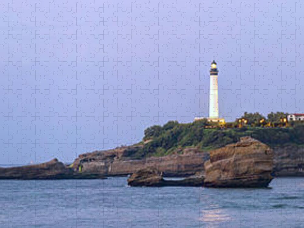 Biarritz Lighthouse Jigsaw Puzzle featuring the photograph Biarritz Lighthouse by Weston Westmoreland