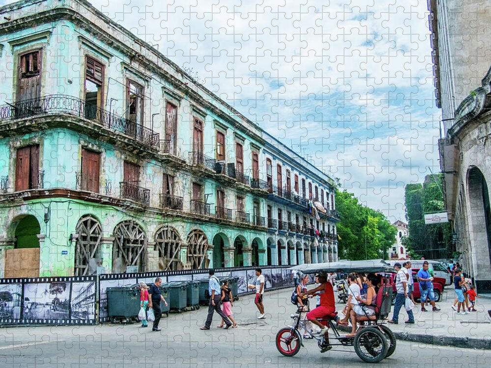 Cuba Jigsaw Puzzle featuring the photograph Bici-Taxi, Havana. Cuba. by Lie Yim