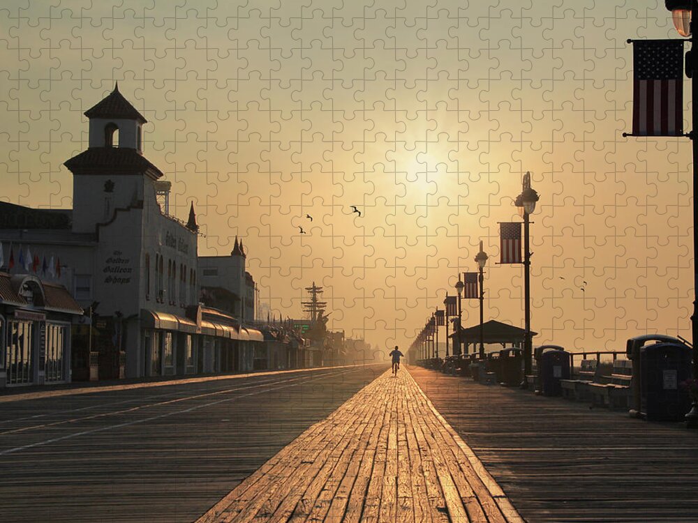 Bicycle Jigsaw Puzzle featuring the photograph Bicycle Boardwalk by Lori Deiter