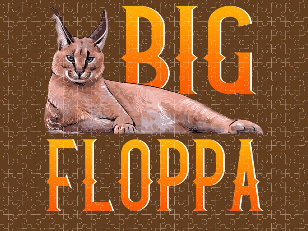 Big Floppa Meme Cute Caracal Cat Tote Bag