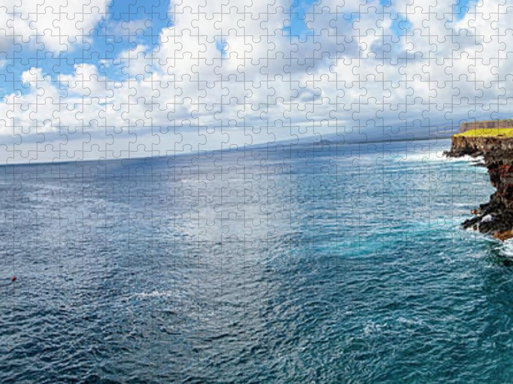 Big Island Jigsaw Puzzle featuring the photograph Big Island South Point - Panoramic by Anthony Jones