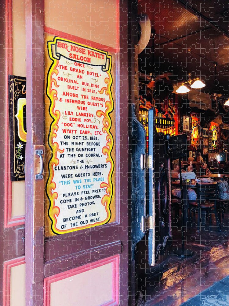 Big Nose Kate's Saloon Jigsaw Puzzle featuring the photograph Big Nose Kate's Saloon, Tombstone, AZ by Tatiana Travelways