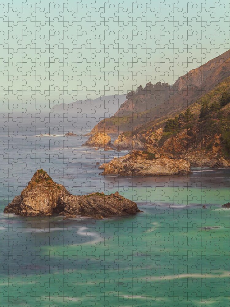 Landscape Jigsaw Puzzle featuring the photograph Big Sur Sunrise vertical by Jonathan Nguyen
