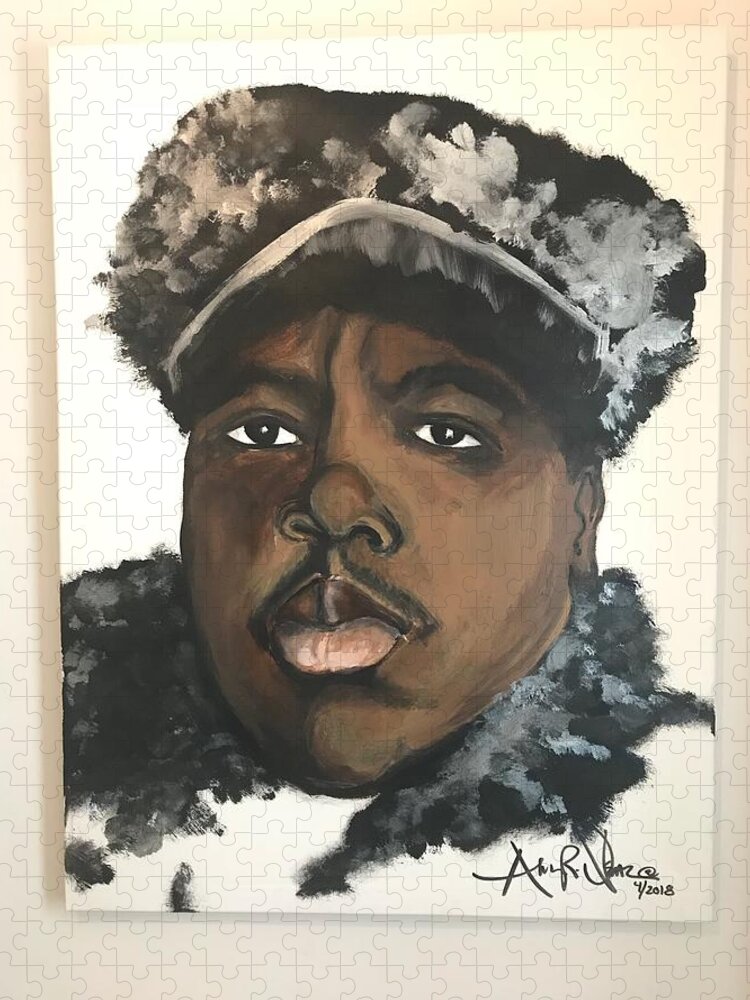  Jigsaw Puzzle featuring the painting Biggie by Angie ONeal