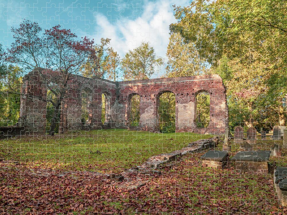 Abandoned Jigsaw Puzzle featuring the photograph Biggin Church Ruins 6 by Cindy Robinson