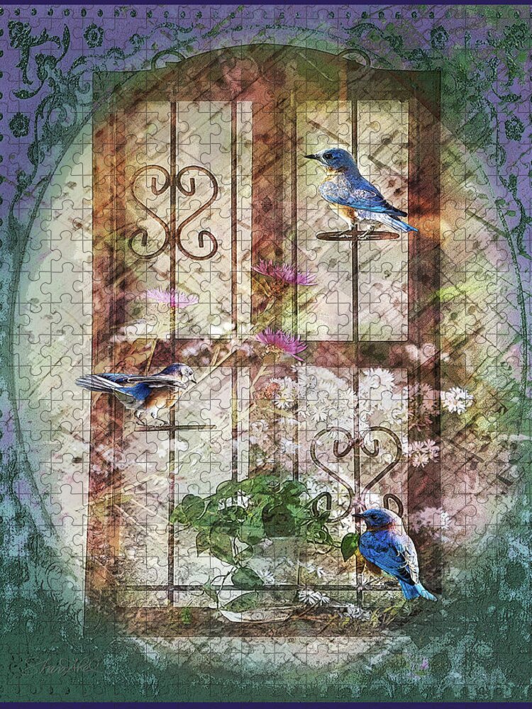 Photography Jigsaw Puzzle featuring the photograph Birds in the Kitchen by Shara Abel