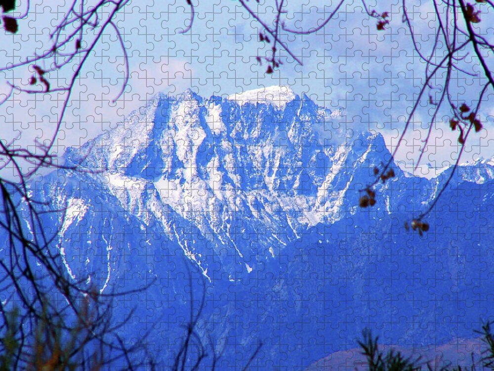 Black Jigsaw Puzzle featuring the photograph Black Mountain by Carl Moore