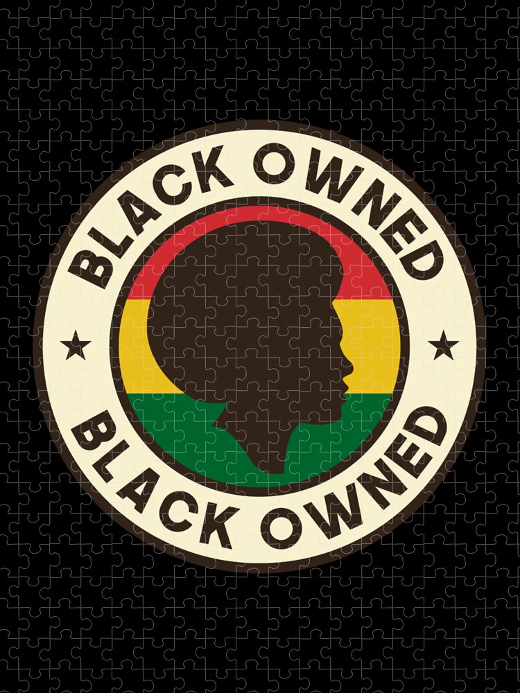 Cool Jigsaw Puzzle featuring the digital art Black Owned Black History Month by Flippin Sweet Gear