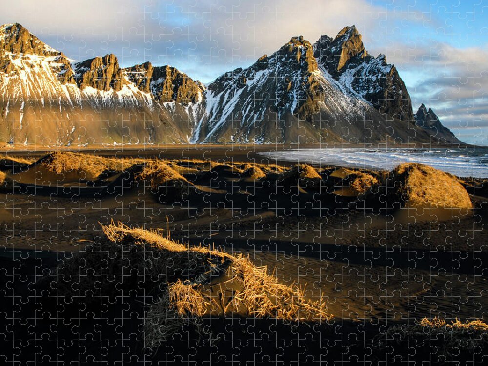 Iceland Jigsaw Puzzle featuring the photograph The Language Of Light - Black Sand Beach, Iceland by Earth And Spirit