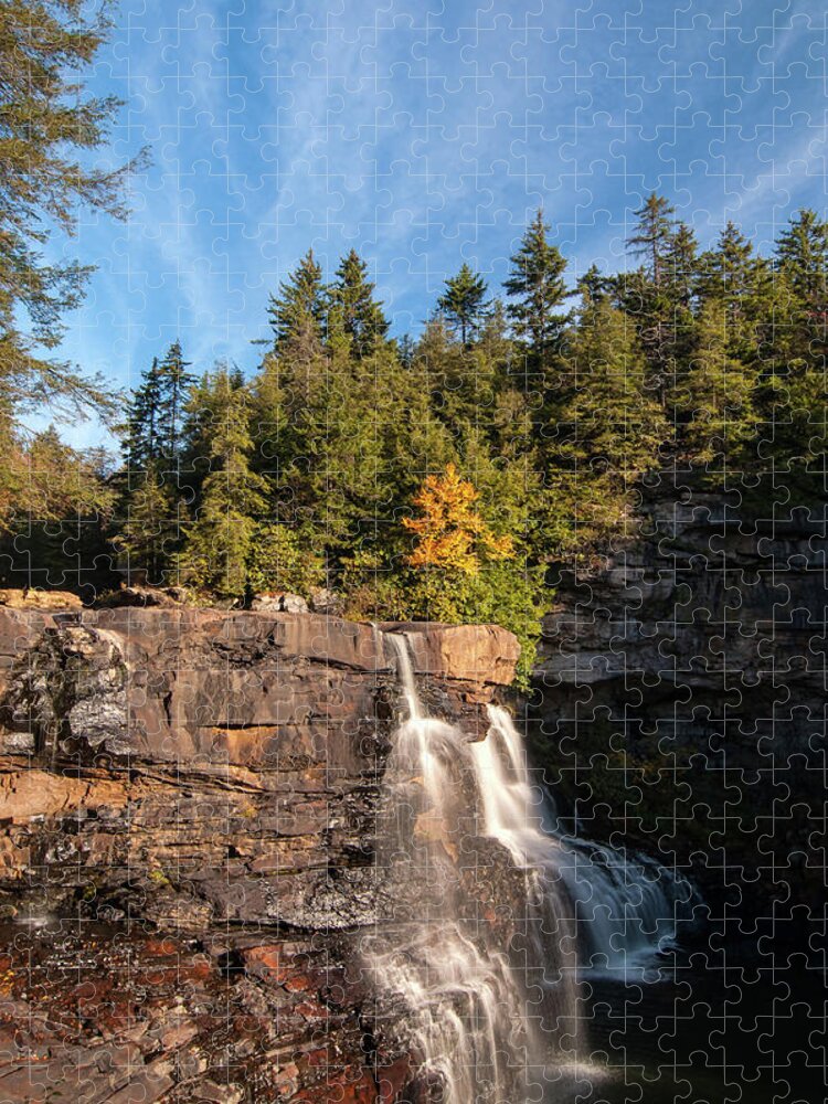 West Virginia Jigsaw Puzzle featuring the photograph Blackwater Falls III by Steve Stuller