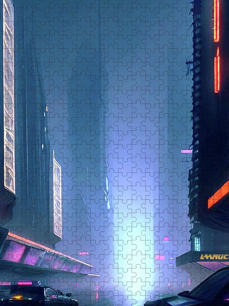 Blade Runner Jigsaw Puzzle featuring the digital art Blade Runner Nexus 15 by Fred Larucci