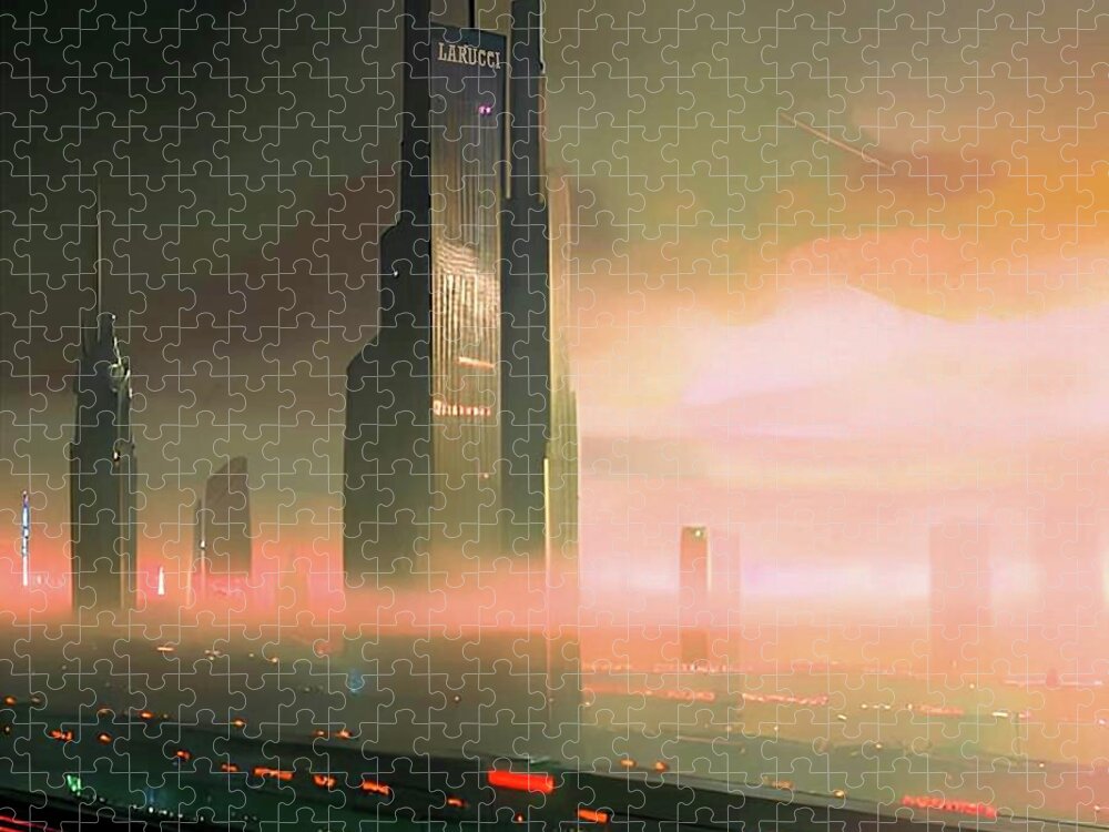 Blade Runner Jigsaw Puzzle featuring the digital art Blade Runner Nexus 16 by Fred Larucci