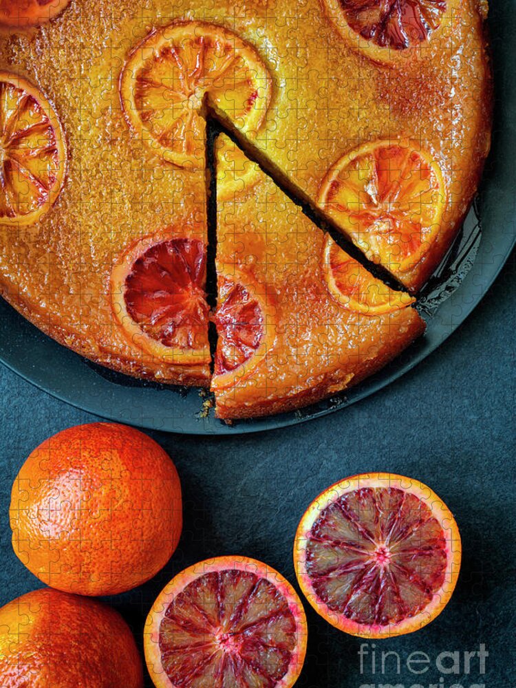 Blood Orange Cake Jigsaw Puzzle featuring the photograph Blood Orange Cake by Tim Gainey
