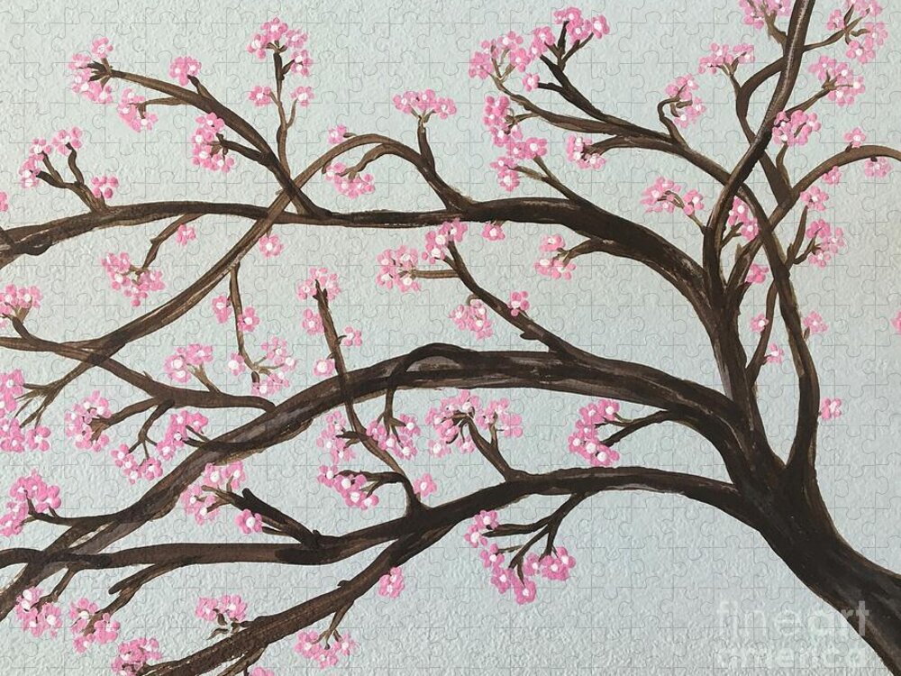 Flowers Jigsaw Puzzle featuring the painting Blossom by Debora Sanders