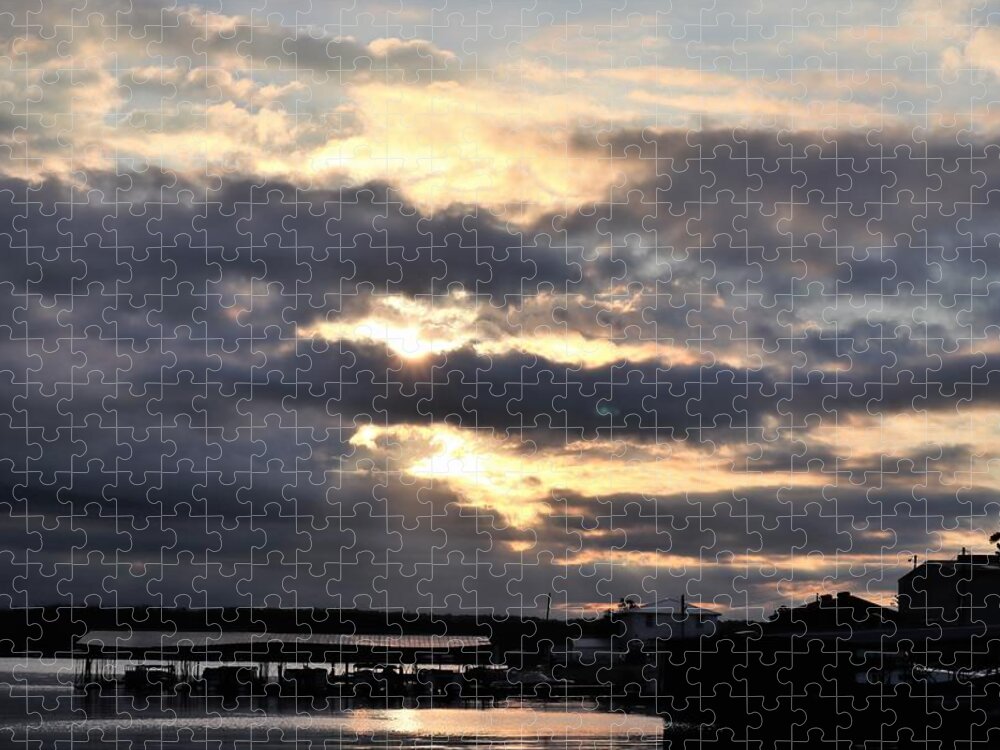 Blue Jigsaw Puzzle featuring the photograph Blue Believing Sunrise by Ed Williams