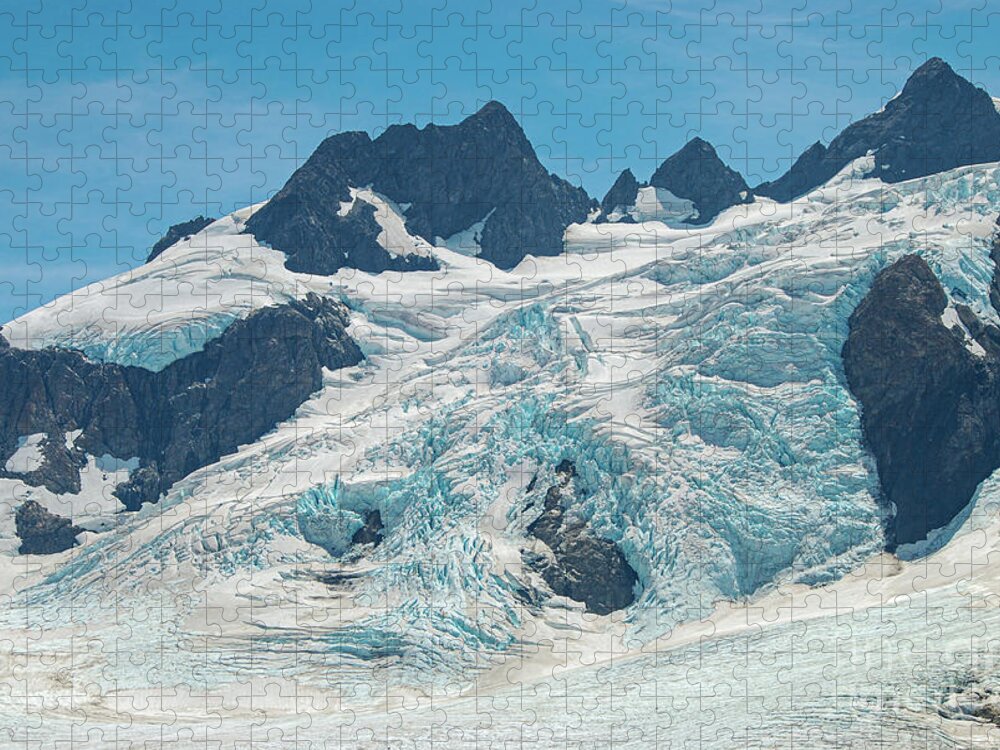 Blue Glacier Jigsaw Puzzle featuring the photograph Blue Glacier on Mount Olympus in Olympic National Park #3 by Nancy Gleason