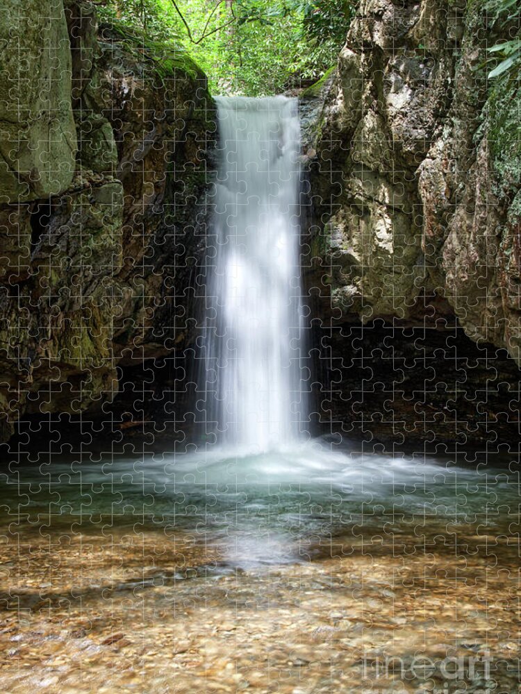 Nature Jigsaw Puzzle featuring the photograph Blue Hole Falls 9 by Phil Perkins