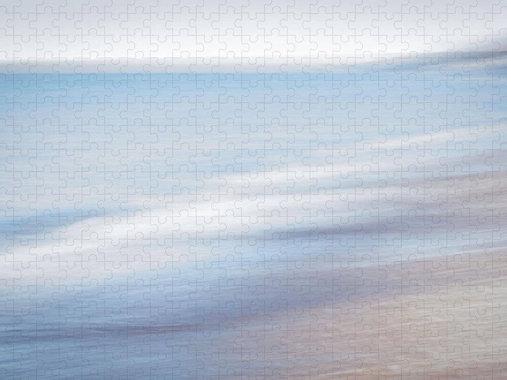 Abstract Jigsaw Puzzle featuring the photograph Blue Horizon by Forest Floor Photography