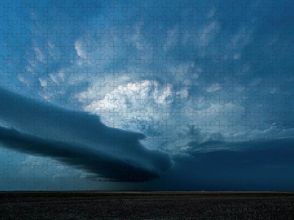 Supercell Jigsaw Puzzle featuring the photograph Blue Hour Beauty by Marcus Hustedde