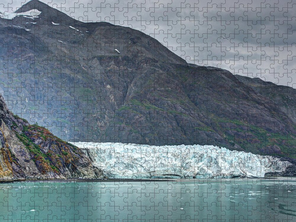 Alaska Jigsaw Puzzle featuring the photograph Blue Ice by David Thompsen