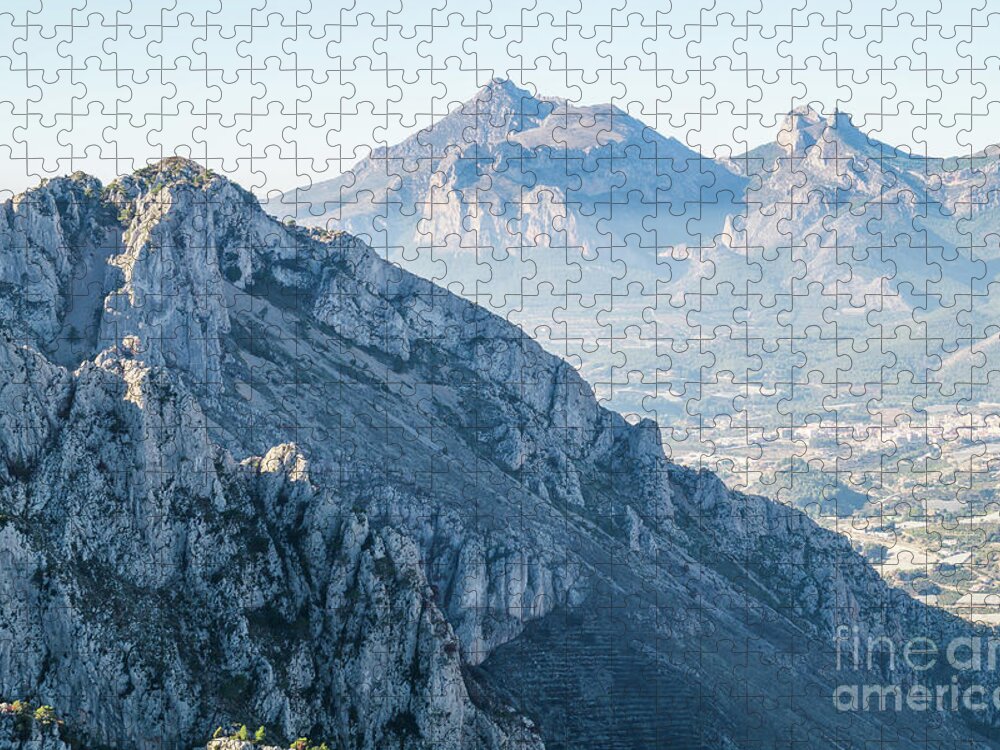 Mountains Jigsaw Puzzle featuring the photograph Blue mountain landscape by Adriana Mueller