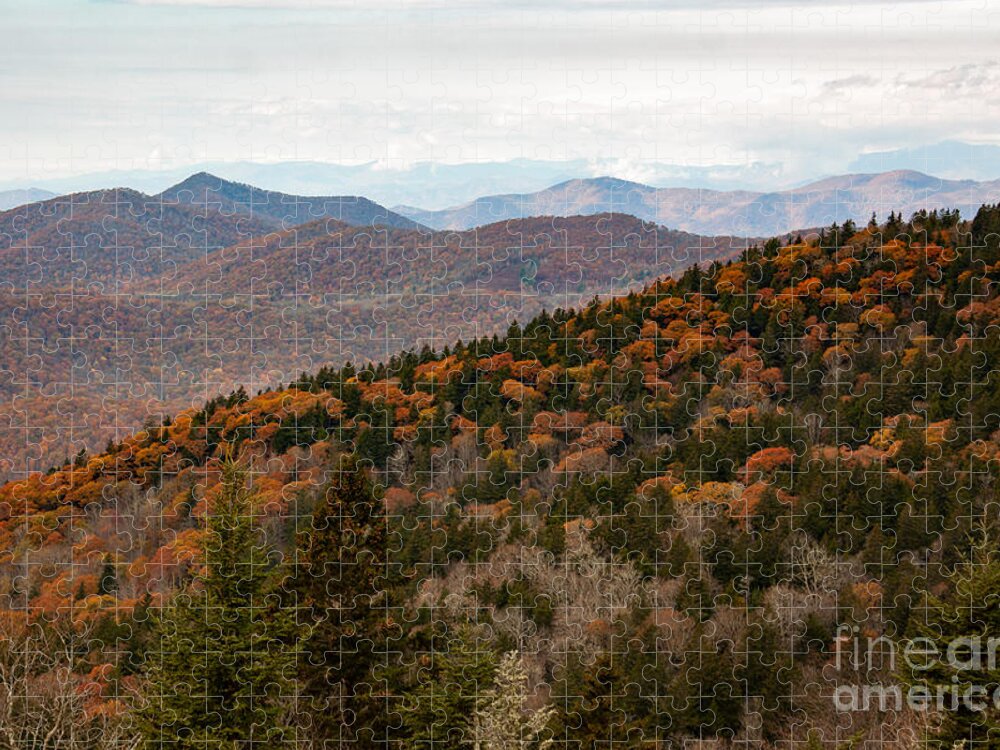Blue Ridge Mountains Jigsaw Puzzle featuring the photograph Blue Ridge Mountain Layers by Jayne Carney