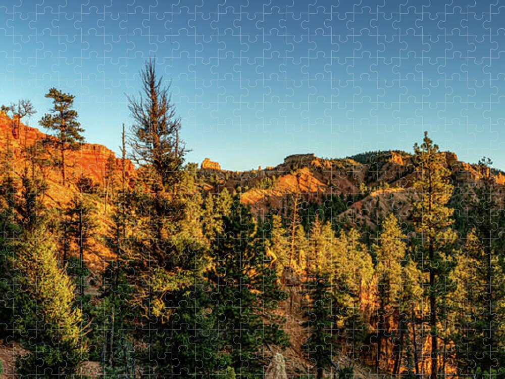 Red Canyon Jigsaw Puzzle featuring the photograph Blue Sky at Red Canyon by Andrew Pacheco
