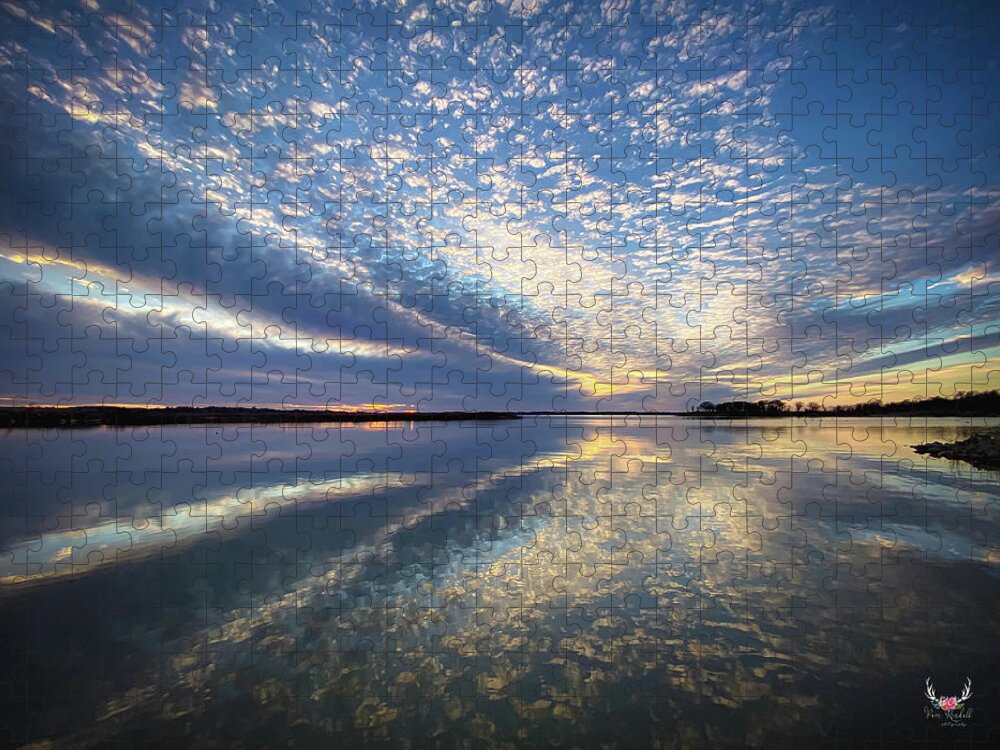 Clouds Jigsaw Puzzle featuring the photograph Blue Sunset by Pam Rendall