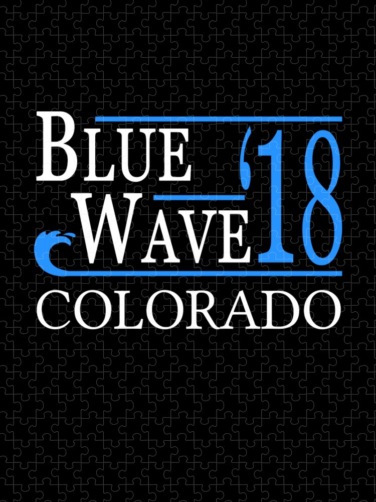 Election Jigsaw Puzzle featuring the digital art Blue Wave COLORADO Vote Democrat by Flippin Sweet Gear