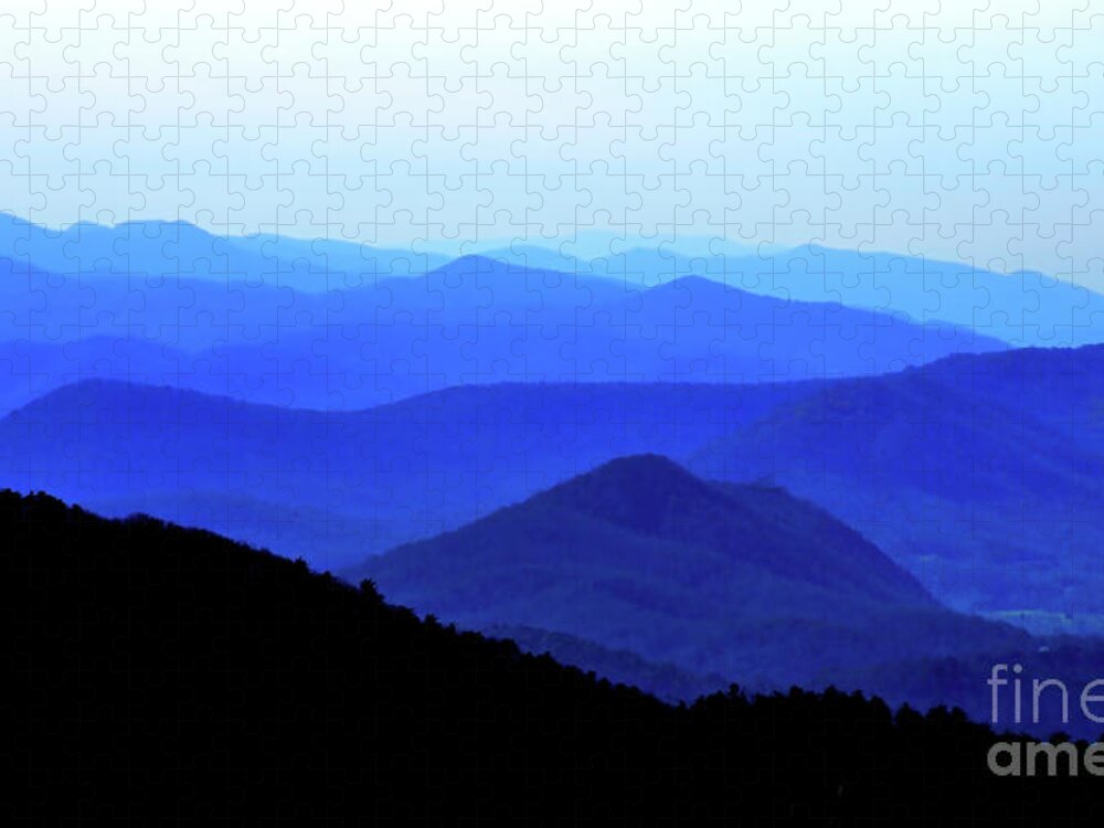 Scenic-blueridge-mountains-parkway Jigsaw Puzzle featuring the photograph Blueridge Mountains - Parkway View by Scott Cameron