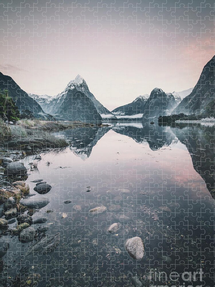 Kremsdorf Jigsaw Puzzle featuring the photograph Blushing Fjords by Evelina Kremsdorf