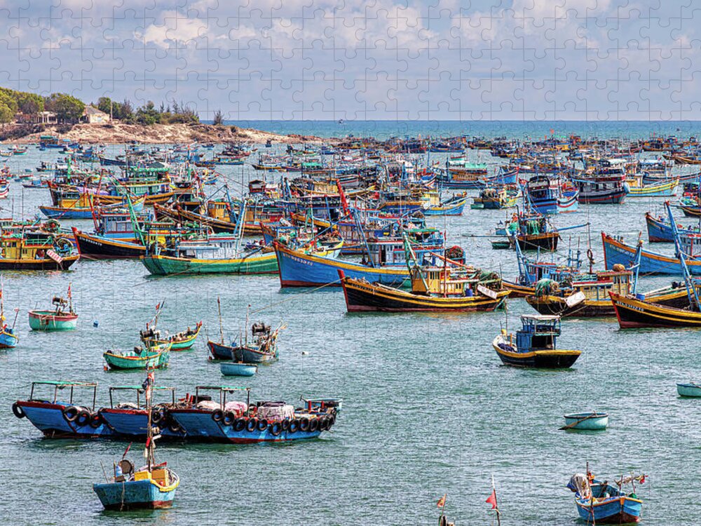 Vietnam Photo Jigsaw Puzzle featuring the photograph Boats of Mui Ne by Marla Brown