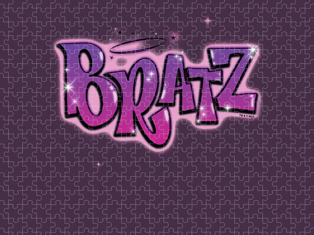 Bratz Pink Purple Sparkle Logo Jigsaw Puzzle by Zakari Lea - Pixels