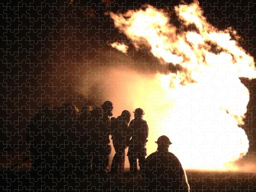 Fire Jigsaw Puzzle featuring the photograph Bravery by Lee Darnell