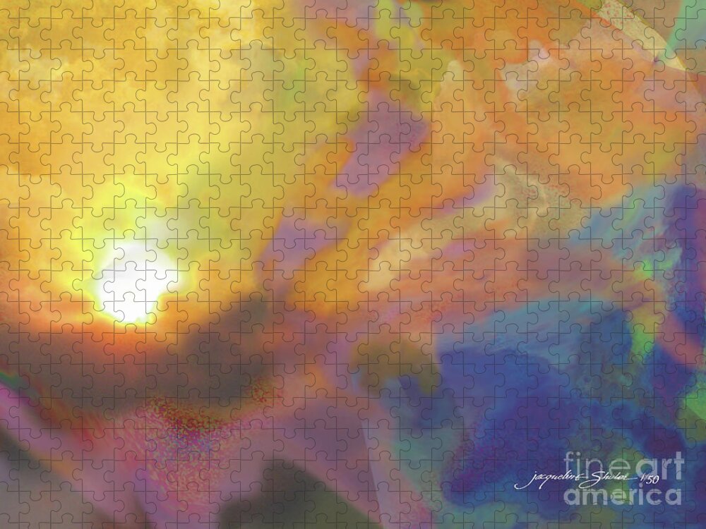 Abstract Jigsaw Puzzle featuring the digital art Breakthrough by Jacqueline Shuler