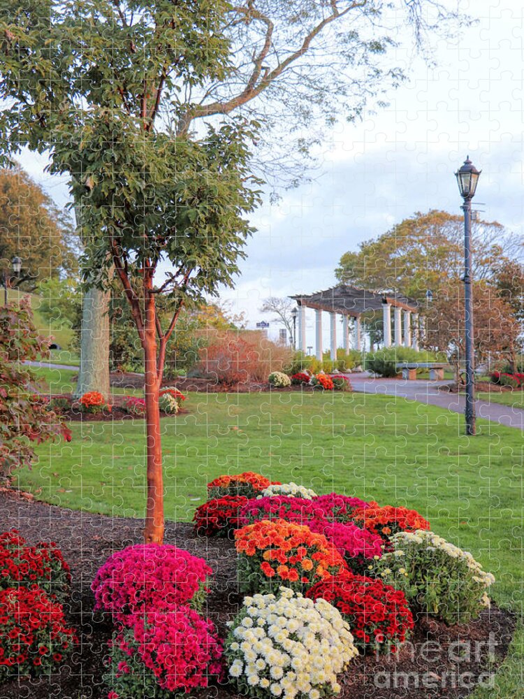 Brewster Gardens Jigsaw Puzzle featuring the photograph Brewster Gardens in October by Janice Drew