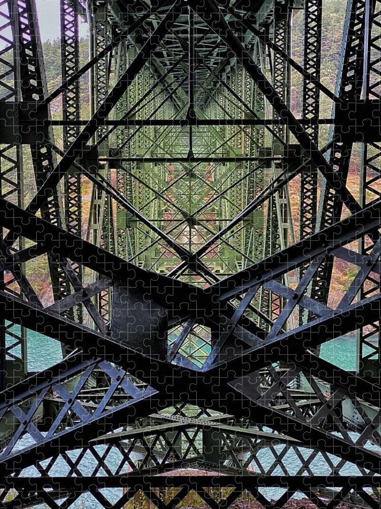 Bridge Jigsaw Puzzle featuring the photograph Bridge Infrastructure by Jerry Abbott