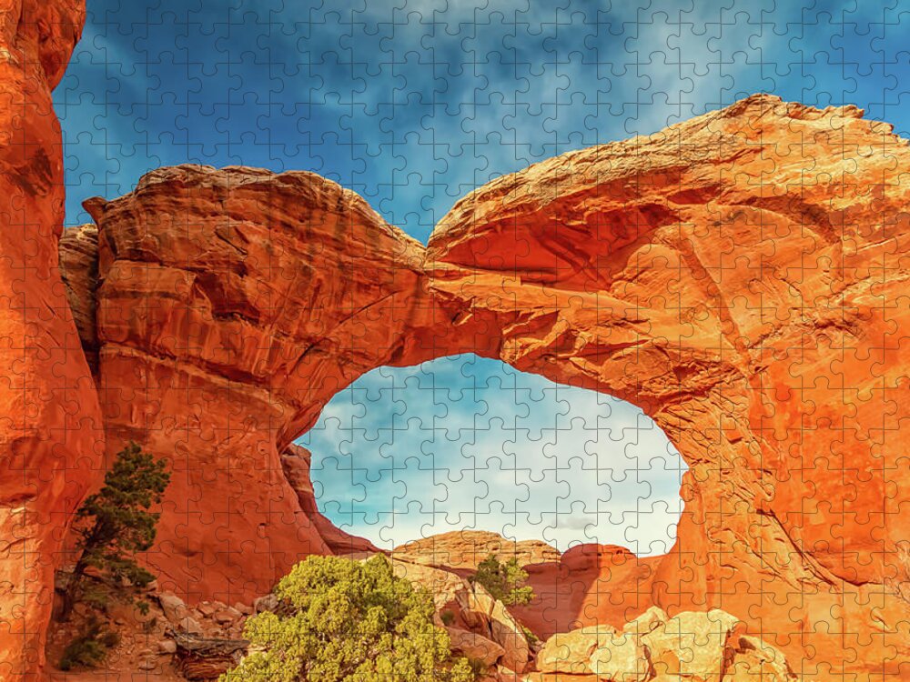 Landscape Jigsaw Puzzle featuring the photograph Broken Arch Wide View by Marc Crumpler
