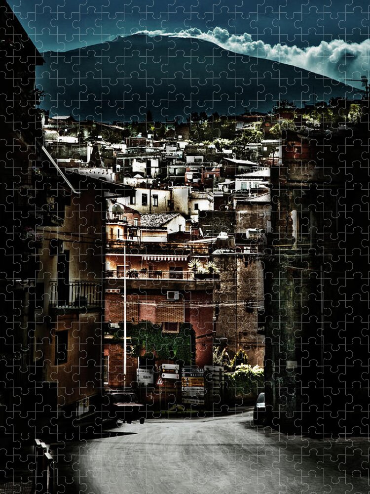 Mount Etna Jigsaw Puzzle featuring the photograph Bronte by Al Fio Bonina