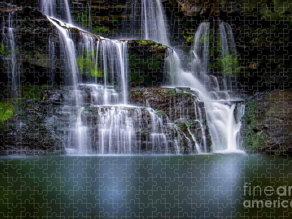 Brush Creek Falls Jigsaw Puzzle featuring the photograph Brush Creek Falls II by Shelia Hunt