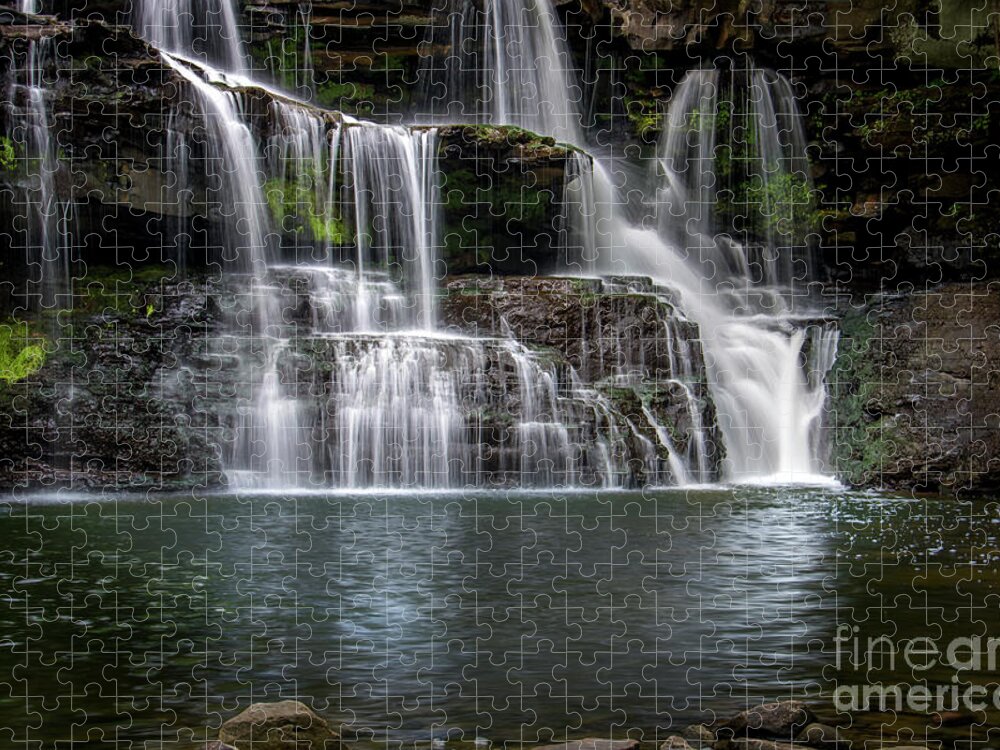 Mystic Jigsaw Puzzle featuring the photograph Brush Creek Falls by Shelia Hunt