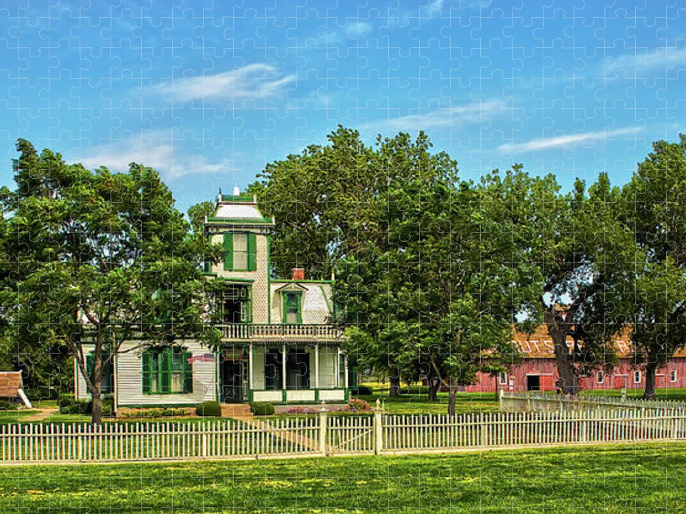 Nebraska Jigsaw Puzzle featuring the photograph Buffalo Bill's Home, North Platte by Jeff White