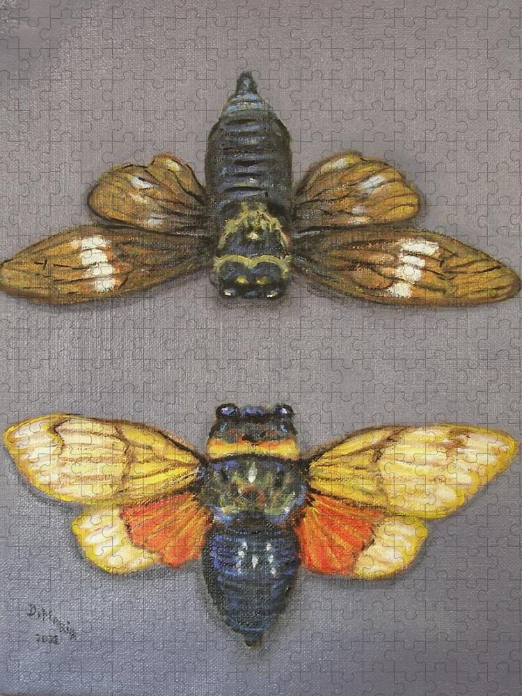 Realism Jigsaw Puzzle featuring the painting Bugs #2 by Donelli DiMaria