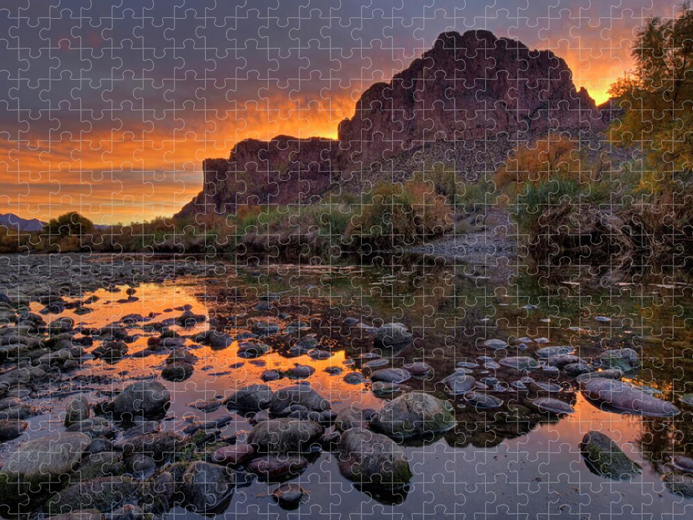 Sunrise Jigsaw Puzzle featuring the photograph Bulldog Sunrise by Sue Cullumber