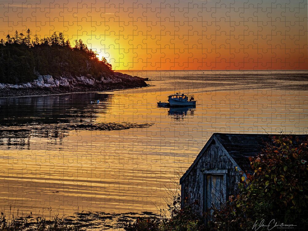 Bunkers Jigsaw Puzzle featuring the photograph Bunkers Harbor Sunset by William Christiansen