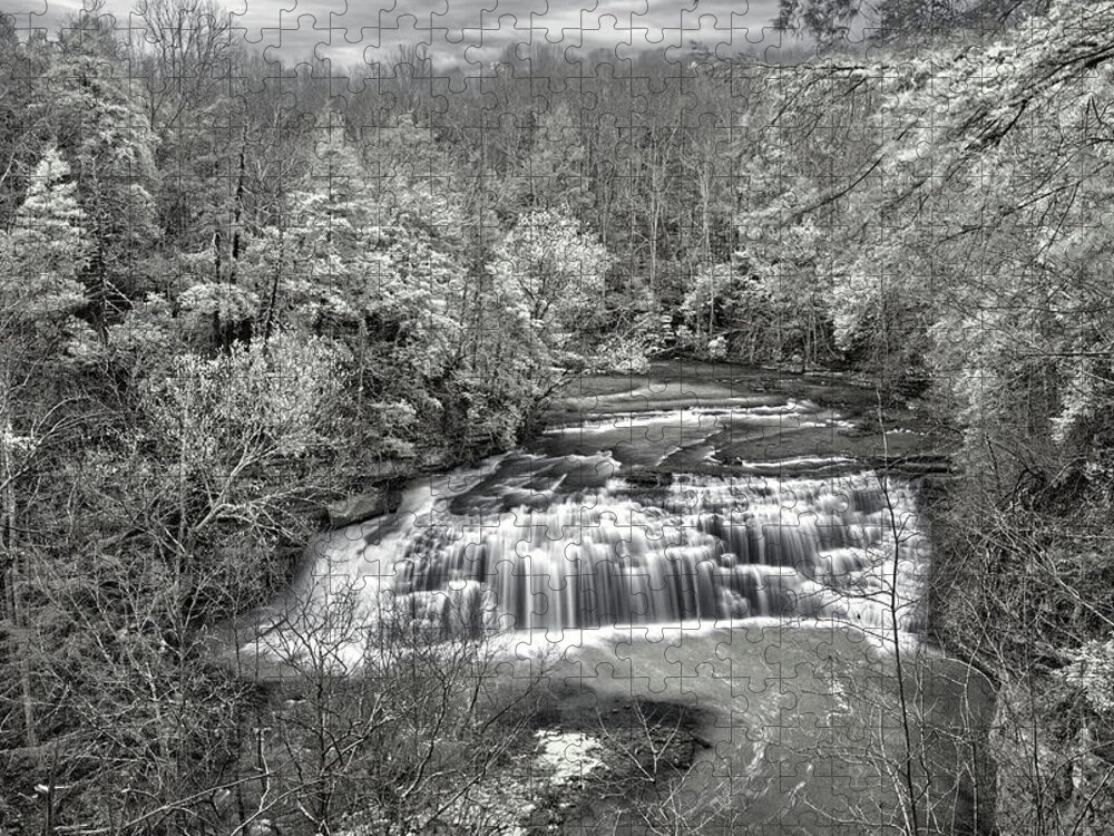 Burgess Falls Jigsaw Puzzle featuring the photograph Burgess falls state park at Cookeville TN by Peter Herman